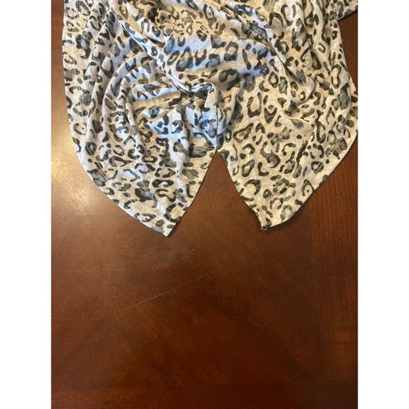 Catalina Womens Leopard Print Long Sleeve Tunic Top Sz 1X/16W Drawstring Pockets - Picture 7 of 9